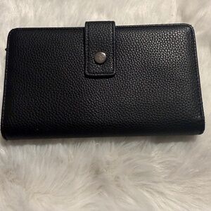 Black Manmade Leather Sintetico Wallet